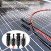 Verlängerungskabel beidseitig Solarstecker Solarkabel rot / schwarz 6mm² inkl. montierter Solar-Stecker (2 x 2 m) – Bild 4
