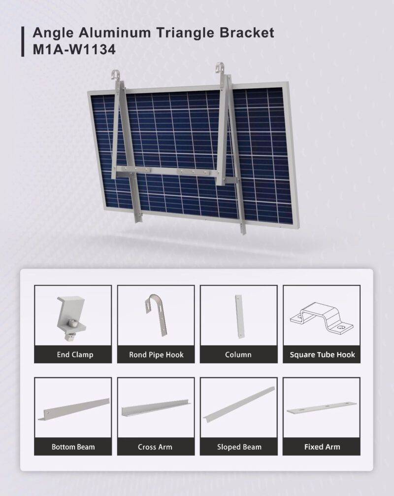 Befestigungssystem Solaranlage Balkon/Dach/Flachdach/Boden von Hopergy W1134 – Bild 2