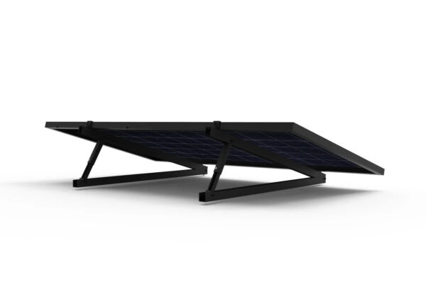 Befestigungssystem Solaranlage Balkon/Dach/Flachdach/Boden von Hopergy W1200 Full Black Aluminium